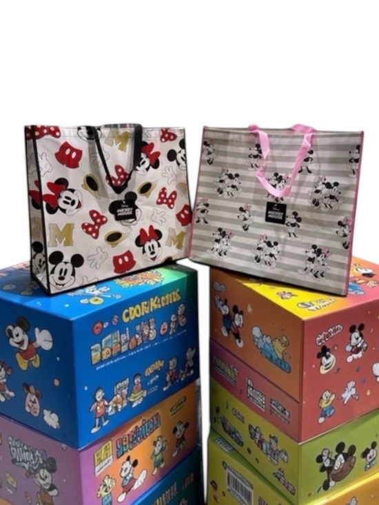 Disney Handbags - NWT! Lot of 2! Disney Mickey Minnie Mouse XL Reusable Tote Shoppers Bag Extra Lg